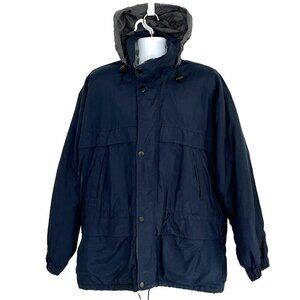 River Trader Barn Chore Coat Jacket sz M Packable Hood 7 Pockets